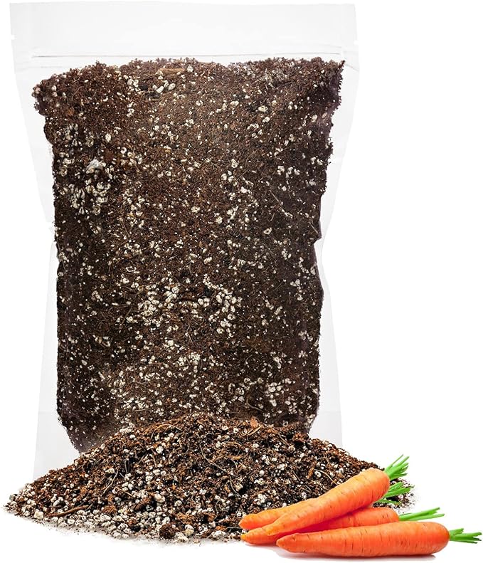 Premium Organic Potting Soil for Carrots - (5 Quart Bag)