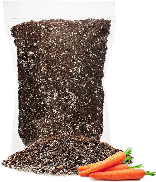 Premium Organic Potting Soil for Carrots - (5 Quart Bag)