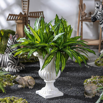 4 Pcs Artificial Greenery Stems Dracaena Faux Branches Artificial Plants Realistic Fake Dracaena Greenery Realistic Plants for Indoor Outdoor Porch Patio Home Office Living Room Decor (Light Green)