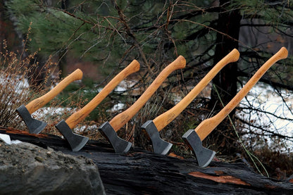 1844 Helko Werk Germany Axe Collection - 10 Traditional Axes - Hinterland, Saxon, Spaltaxt, Mini Spalter, Bavarian, Hessen, Black Forest Woodworker, Rheinland Pack Axe, Rheinland Hatchet, Wölfling