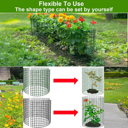 6 PCS Plant Protectors from Animals,14" H X 13" D Metal Mesh Plant Cage Covers with Garden Plant Outdoor for Flower Vegetable to Keep Animals Out