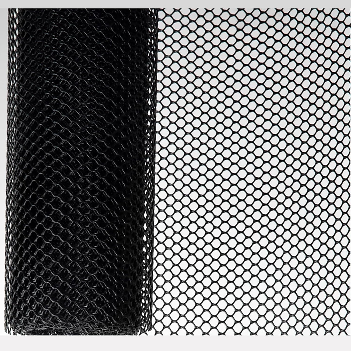XIFENG Plastic Chicken Wire Mesh Fence Roll, Plastic Fencing Poultry Fencing Netting for Garden Fencing Farm Cats Dogs Rabbit Snake Animal Barrier(Size:0.47''mesh-65'L x 3.3'W Roll,Color:Black)