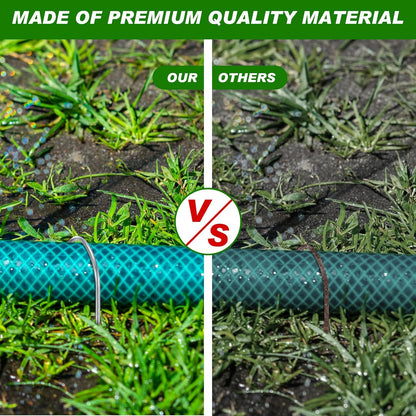Tandefio 100 Packs Drip Irrigation Tubing Stakes 6 Inch Garden Pins Landscape Staples Securing Pegs Galvanized Lawn Yard U Pegs for Hose, Chicken Wire, Weed Barrier Fabric, Dog Fence