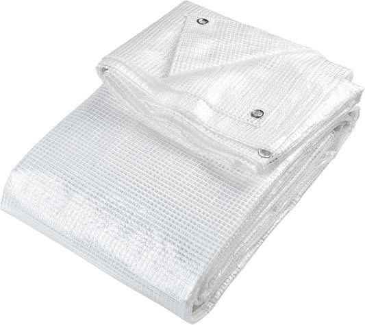Yescom Clear Tarp Heavy Duty Waterproof 16x20Ft 14Mil for Greenhouse Outdoor Garden Chicken Pen Trailers UV Resistant Large Tarpaulin with Grommets