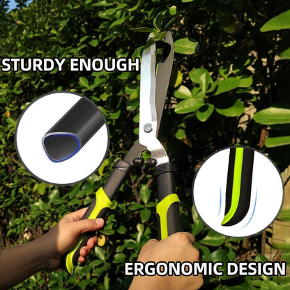 Loppers Hedge Clippers & Pruners Combo Set 3-Piece Hedge Shears, Sharp Tree Trimmer Branch Cutter for Yard, Lawn & Garden, Professional Tree Clippers Yard Clippers for Indoor & Outdoor Gardening