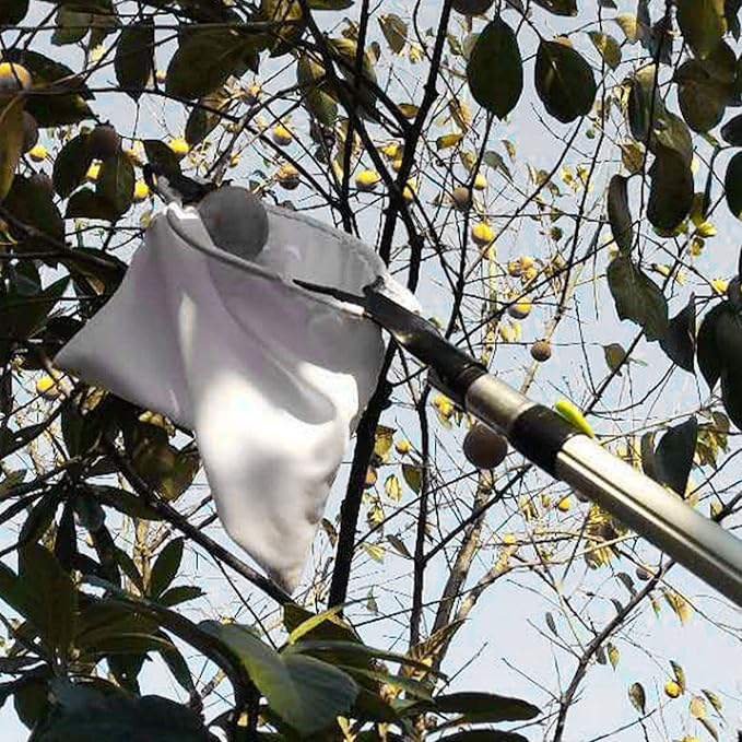 Fruit Picker Harvest Basket Large Elastic Bag Light Weight V Shaped Blades Fruits Catcher for Home Farm Garden