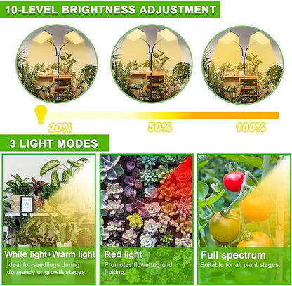 yadoker Grow Light for Indoor Plants,572 LEDs Full Spectrum Standing Plant Grow Light with 4/8/12H Timer,10-Level Brightness, 51" Adjustable,Flow Grow Lamp for Tall Large Indoor Plants