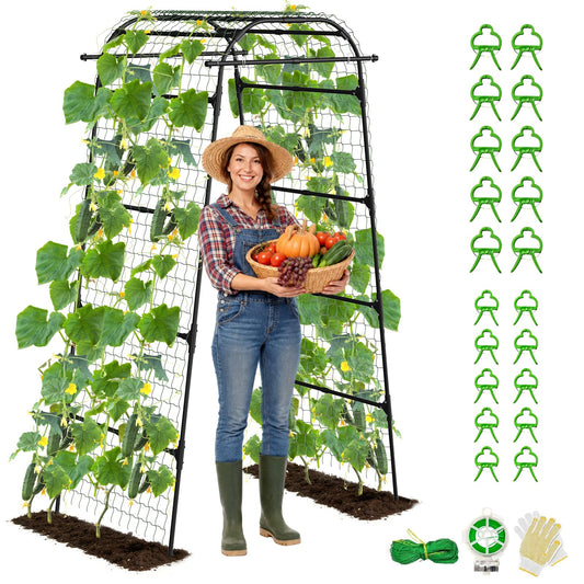 Heavy Duty Garden Arch Trellis for Climbing Plants, 20mm Thick Rustproof Metal Frame, Easy Assembly