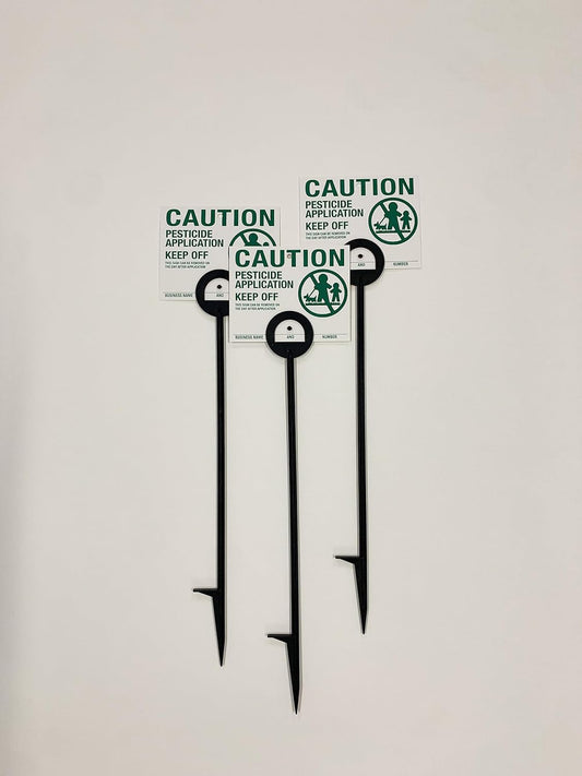 Lawn Treatment Application Stakes & GEORGIA Signs (Premium Style Stakes / 500 pc. Pack)