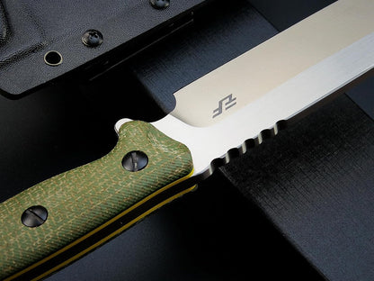 Eafengrow EF143 Fixed Blade Knife AUS-10 Steel Blade Micarta Handle Full Tang EDC Tool Straight Knife for Working Camping Hunting