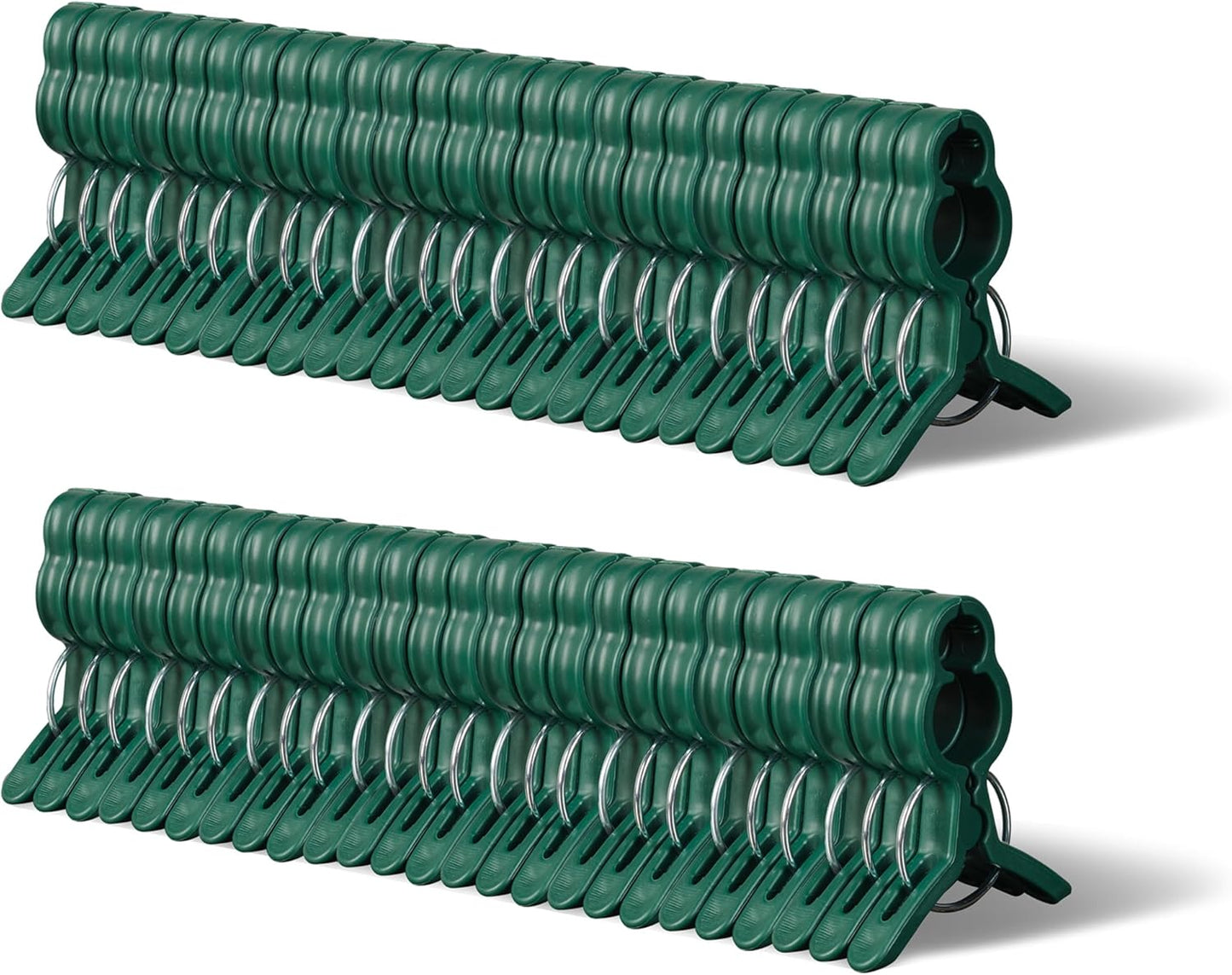 Garden Plant Clips 50 Pack Big Size Dark Green, Reusable Garden Plant Supports Clips for Supporting Stems of Flower Vine Vegetables Tomatoes Climbing
