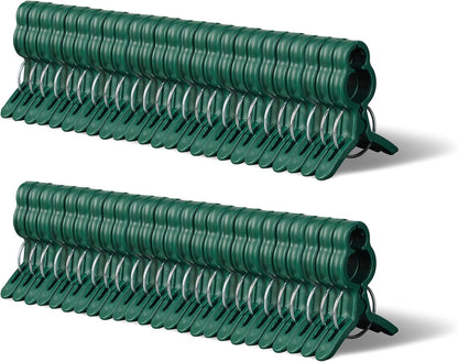 Garden Plant Clips 50 Pack Big Size Dark Green, Reusable Garden Plant Supports Clips for Supporting Stems of Flower Vine Vegetables Tomatoes Climbing