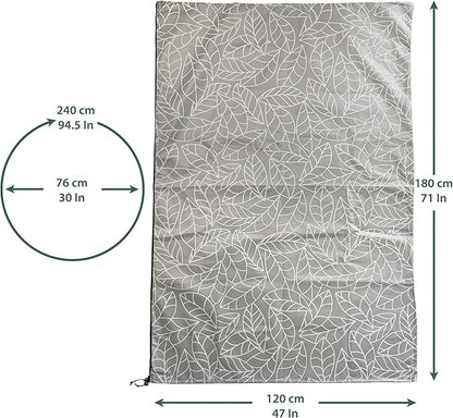 Plant Covers Freeze Protection 47"x71" in 2 Pack | Brown Winter Frost Blankets for Outdoor Plants | Reusable Garden Cover Bags with Zipper Drawstring | Cold Weather Shrub Protection Cloth