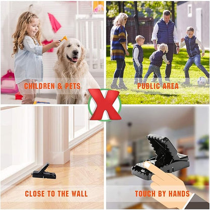 6 Pack Mouse Traps Indoor for Home,Mice Traps for House,Reusable Mouse Trap That Work,Small Mice Catchers for Home Indoor, Quick Set Mousetraps Effective