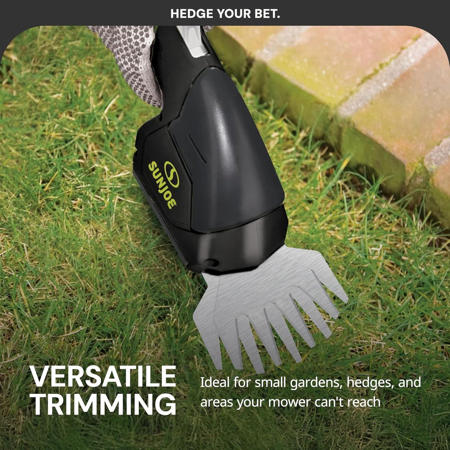 Sun Joe HJ604C 7.2-Volt Cordless Grass Shears and Trimmer, Charger and Battery Included