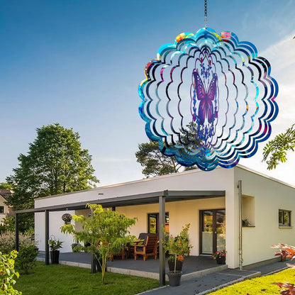 Butterfly Wind Spinners Outdoor - 12 inch from Daughter, Birthday Gifts for Women, Butterflies Outdoor Hanging Wind Sculptures, Garden Decor for Outside, Patio, Yard, Lawn, Balcony