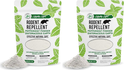 Mighty Mint Rodent Repellent Pest Control, Diatomaceous Earth Peppermint Pest Powder, 1 lb (Pack of 2)