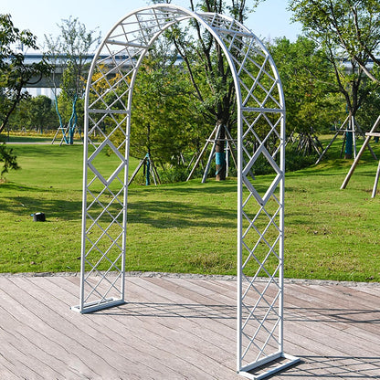 Heavy Duty Garden Arch Trellis, Wide Outdoor Metal Arbor Trellis Arch for Climbing Plants, Sturdy Garden Arbors for Wedding, Ceremony, Party, Lawn Décor White 55.1''*15.7''*90.6''
