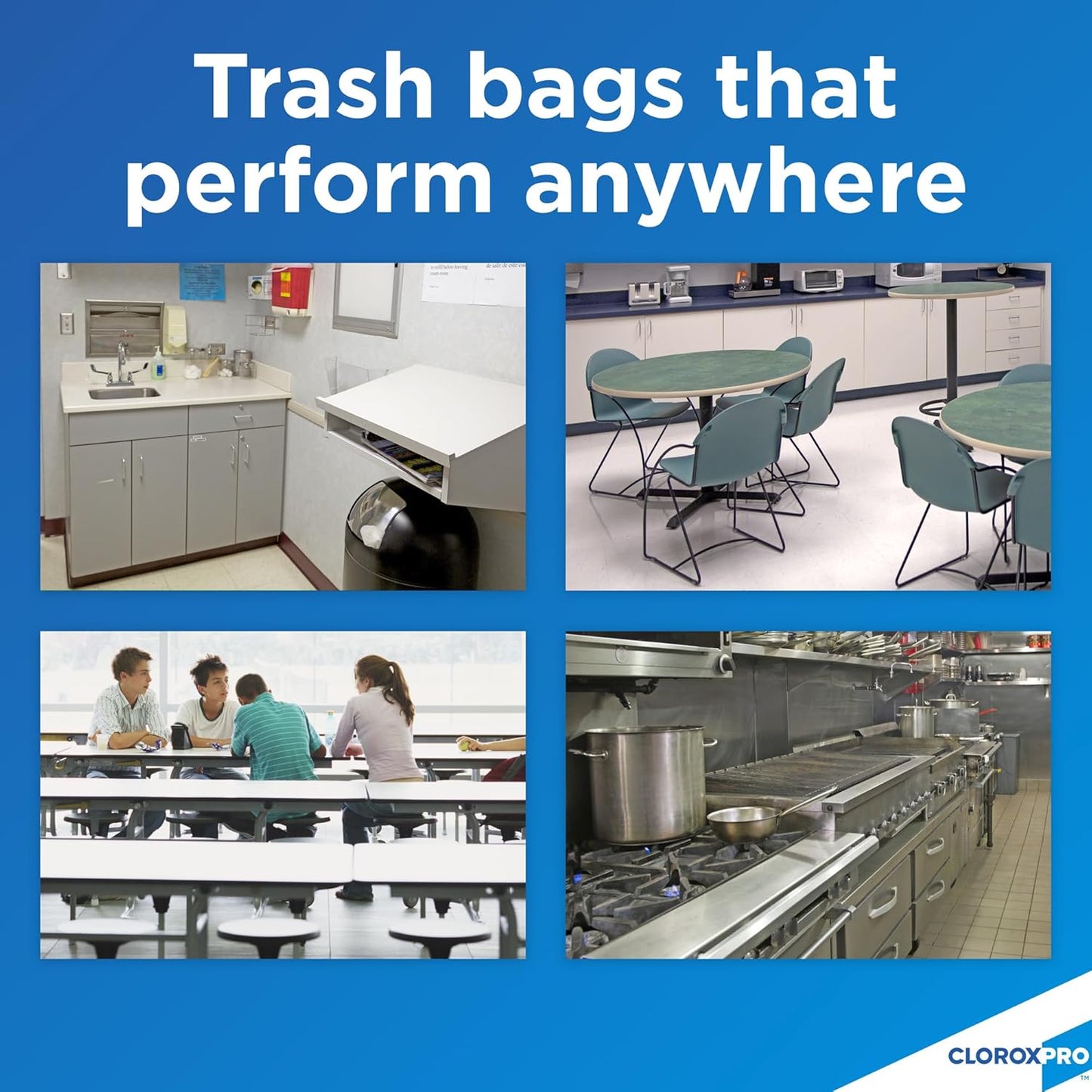 CloroxPro Glad ForceFlex 13 Gallon Tall Kitchen Drawstring Trash Bags, 100 Count and Pine-Sol Multi-Surface, All-Purpose Cleaner, 2x Concentrated Formula, Original Pine, 80 Fl Oz (Package May Vary)