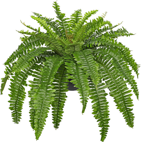 Artificial Fern Plants in Pot 34.6" Large Artificial Boston Fern 39 Leaves for Outdoors & Indoor