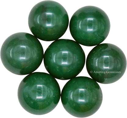 Amazing Gemstone Dark Green Aventurine Crystal Ball - 1 Inches Crystal Sphere Meditation Balls for Witchcraft and Decorative Balls - Crystals and Healing Stones Beginners Gift (Pack of 1)