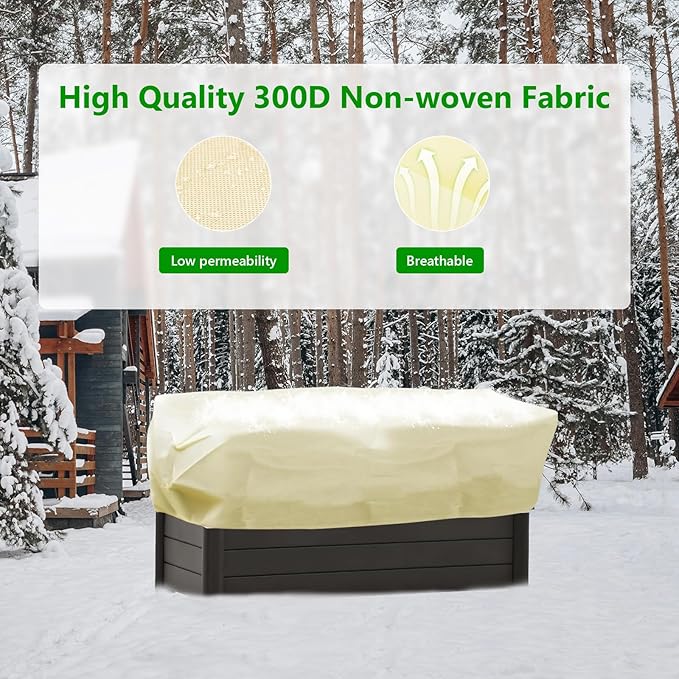 Plant Covers Freeze Protection, 2 Pack Rectangular Frost Blankets for Outdoor Plants (22"x60"x20") – Winter Plant Covers, 2.4oz/yd² Frost Cloth Plant Protection for Raised Beds & Shrubs