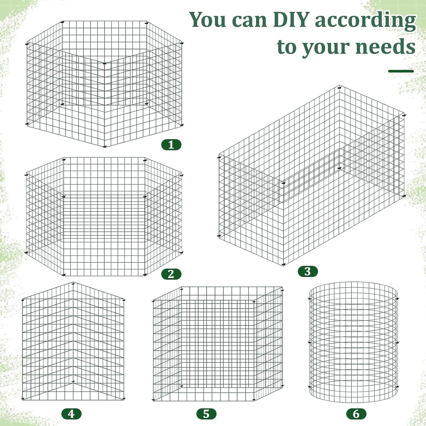 12 PCS Plant Protectors Covers from Animals, Metal Mesh Wire Plant Fence Protector Cage Garden Fence Animal Barrier Small Garden Fences Protection Chicken Wire Cloches from Animals for Outdoor Plants