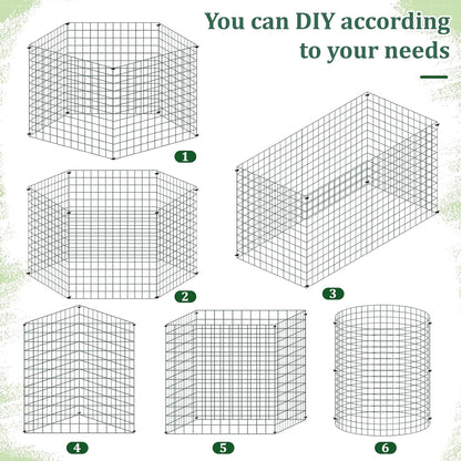 12 PCS Plant Protectors Covers from Animals, Metal Mesh Wire Plant Fence Protector Cage Garden Fence Animal Barrier Small Garden Fences Protection Chicken Wire Cloches from Animals for Outdoor Plants