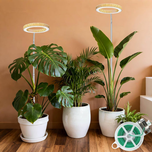 Grow Light for Indoor Plants, 6.3" Full Spectrum LED Plant Grow Light, 11.8-63in Height Adjustable Growing Lamp with Auto Timer 3H/9H/12H, 10 Dimmable Levels (2 Pack)