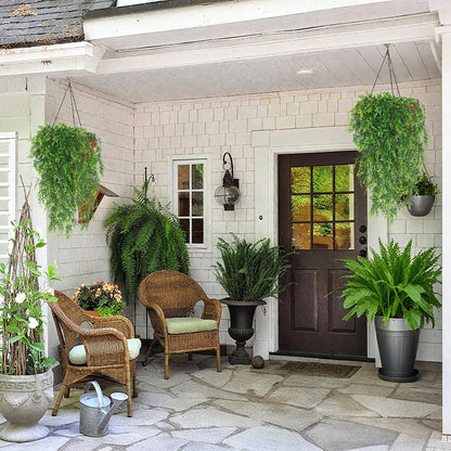 SJL Fake Lavender Vine Plant Artificial Hanging Wall Large Long Plants 4 Pack Faux Ivy Plastic Hanging Greenery Leaves UV Resistant Real Touch Decor for Indoor Outdoor Home Party (Green)
