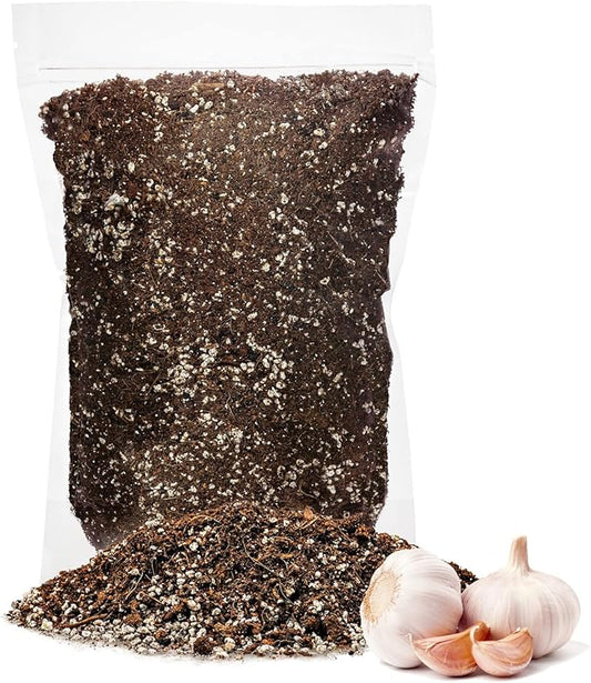 Premium Organic Potting Soil for Garlic - (3 Quart Bag)