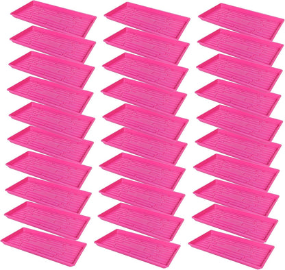 SUNPACK 10" x 20" Heavy Duty Shallow Plastic Seed Starting Tray, Magenta, 1" (Pack of 30) - No Drainage Holes, Perfect for Greenhouses or Indoor Gardening