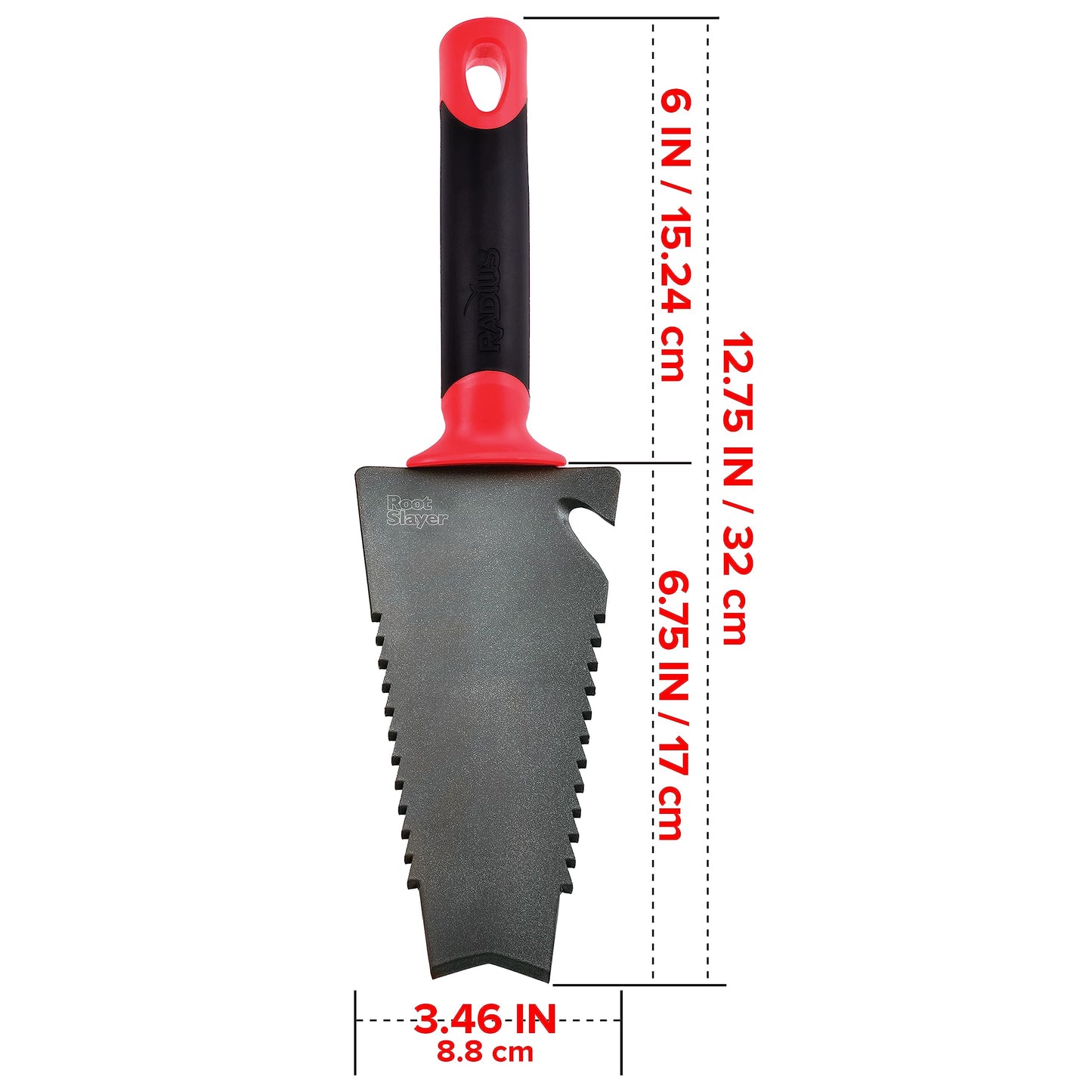 Root Slayer 16011 Heavy Duty Garden Trowel, Red