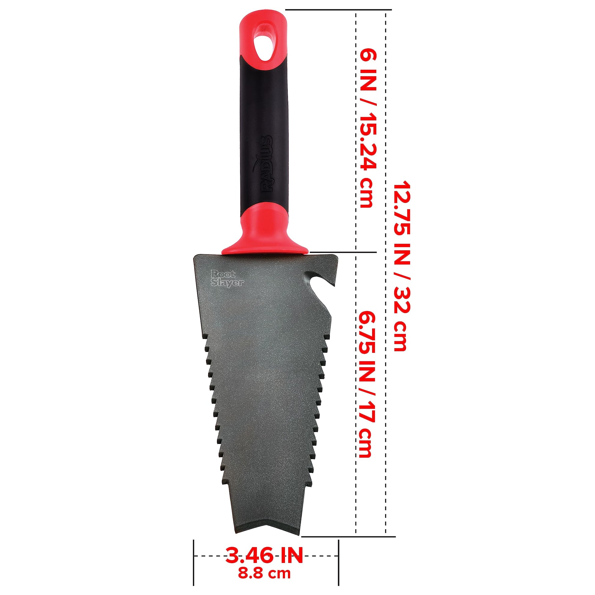 Root Slayer 16011 Heavy Duty Garden Trowel, Red