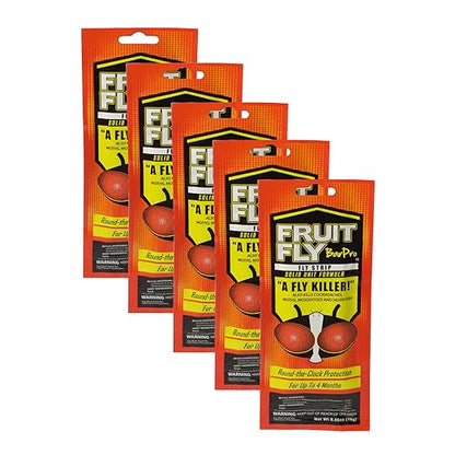 Fruit Fly BarPro – Vapor-Activated Insect Control Strip – Better Than Fruit Fly Traps – Kills Flies, Gnats, Roaches, Mosquitoes, and More – Odorless, 4 Month Protection