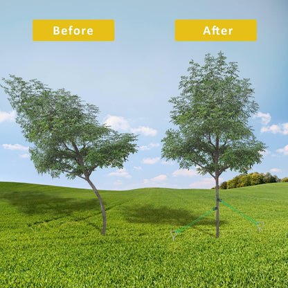Spiral Tree Stake Kit, Tree Stakes and Supports for Leaning Trees, Protect Trees from Bad Weather