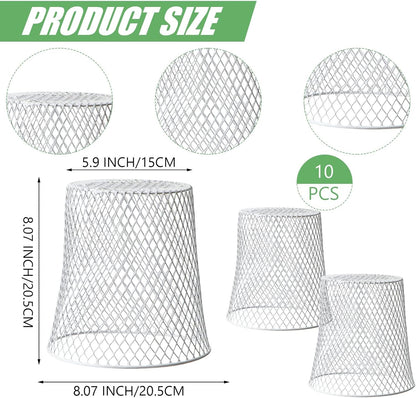 40 Pcs 8 inch Chicken Wire Plant Covers,Wire Garden Cloches Chicken Wire Cloche Plant Protector Metal Heavy Duty Garden Plant Cloche for Keeping Bunnies Chicken Squirrels Birds Other Out