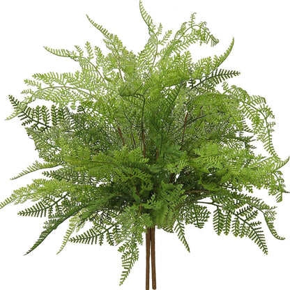 Artificial Boston Fern Plants 19" Fake Greenery Shrubs 2 Pcs Faux Plant Bushes UV-Resistant for Indoor Outdoor Wedding DIY Bouquets Floral Arrangement Table Centerpieces