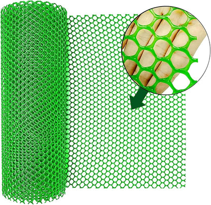 Wire Fence Mesh Green Plastic Mesh Roll 39.3″ Wide Poultry Fencing Multi-Use Garden Fence for Snow Fence Chicken Plants Balcony Protection Barrier(Size:1x30M - Mesh 1.2cm)