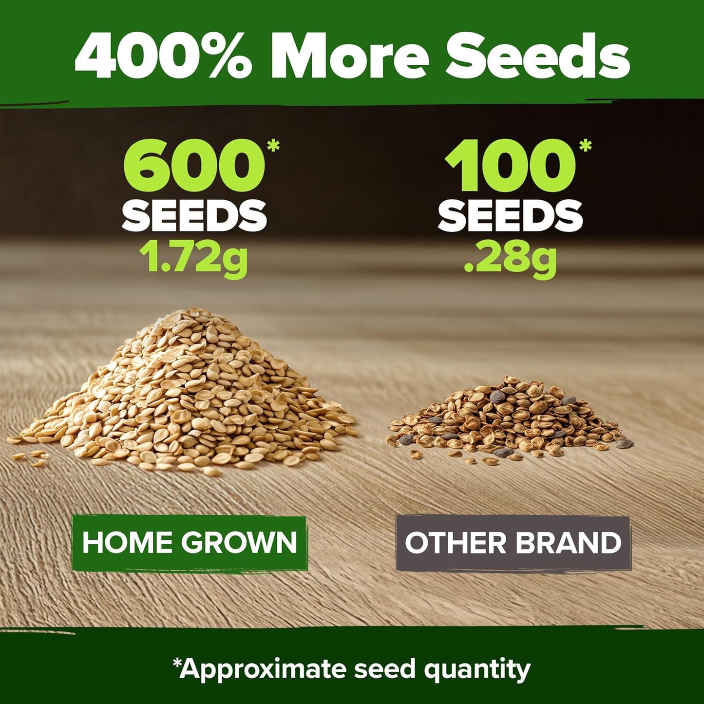 HOME GROWN Beefsteak Tomato Seed 2Pack - 600 Heirloom Tomato Seeds for Planting Outdoors – High-Yield Non-GMO Vegetable Seeds for Growing Large, Meaty Tomatoes for Summer Dishes (Solanum lycopersicum)