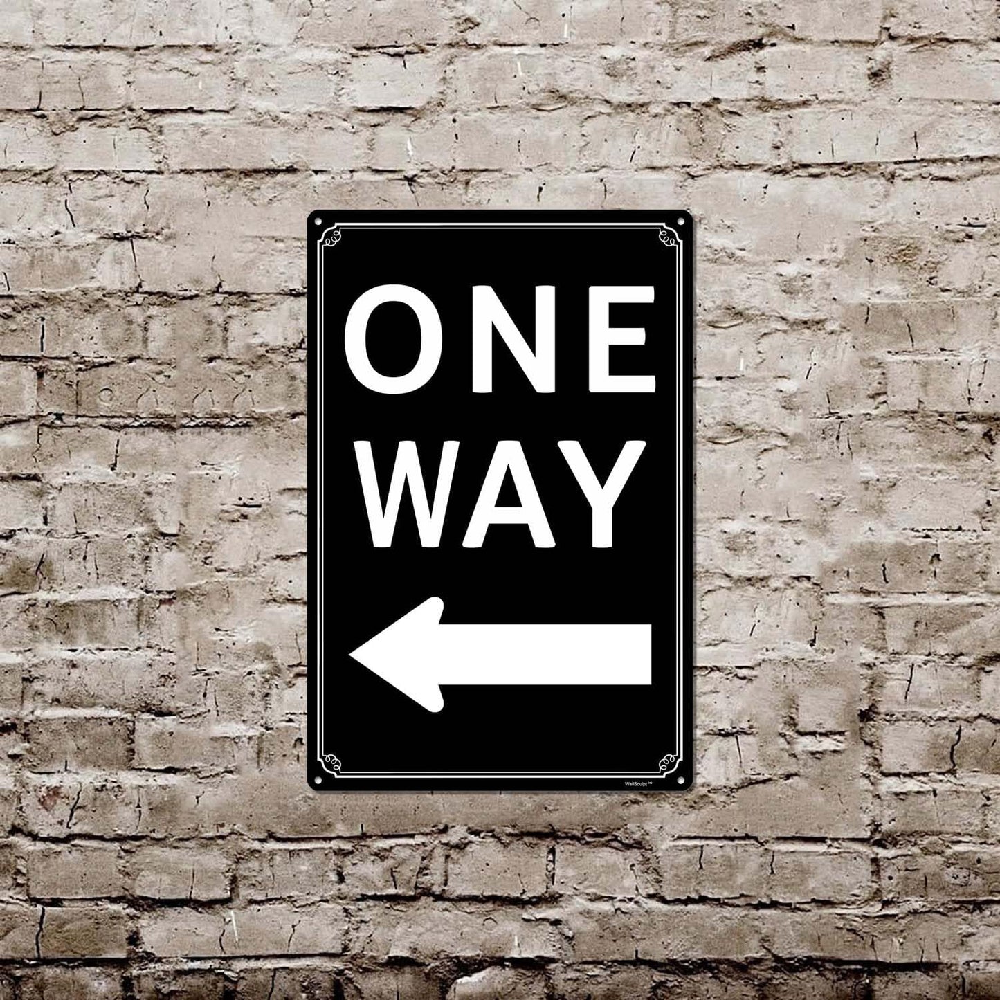 8x12" One Way" with Right Arrow - High-Intensity Aluminum Parking Lot Sign, Weatherproof & Fade-Resistant, Ideal for Outdoor & Indoor Use - Curbside Sign