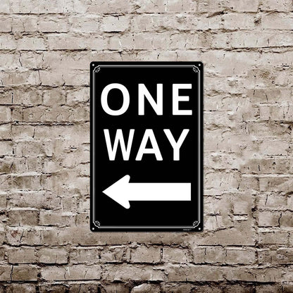 8x12" One Way" with Right Arrow - High-Intensity Aluminum Parking Lot Sign, Weatherproof & Fade-Resistant, Ideal for Outdoor & Indoor Use - Curbside Sign