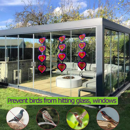 DJUAN Heart Wind Spinners Outdoor Garden Decor - Birthday Gifts for Mom Grandma Women,Metal Hanging Ornaments for Yard Lawn Window Ceiling Home Christmas Day Party Wedding Decoration
