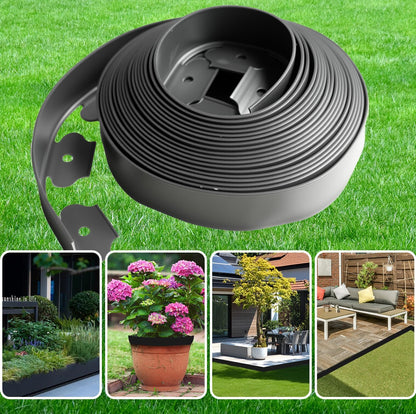 Landscape Edging, 105FT Garden Edging Borders Kits with 100 Anchoring Spikes, Plastic Edging Border No Dig for Garden Flower Beds Lawn Yard Paver Pathway