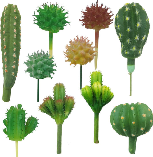 N|A Cayway 10 PCS Artificial Cactus and Succulent Plants - Faux Cacti Decor for Decoration - Bulk Pack