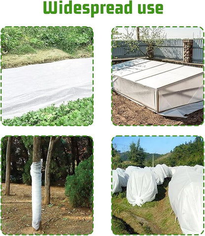 SnugNiture Plant Covers Freeze Protection, 10ft x 33ft 1.1oz/yd² Frost Cloth for Outdoor Plants, Floating Row Cover Frost Blanket for Winter Garden Vegetables Protection