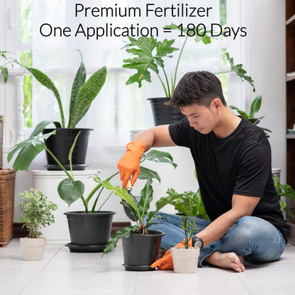 Fiddle Leaf Fig and House Plant Fertilizer Pellets |16-5-11 Slow Release Pellets for Seedlings and Mature Houseplants | Multi-Purpose Blend & Gardening Supplies| 5.2 oz Resealable Packaging