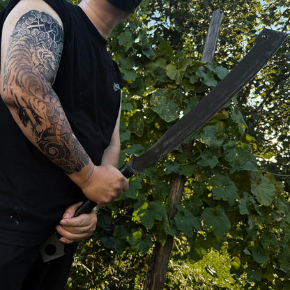 High Manganese Steel Blade Machete for Cutting Trees Heavy Duty Full Tang Outdoor Survival Hunting Tactical Sword