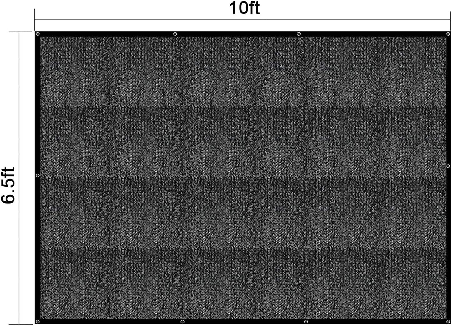 Plant Covers Greenhouse Shade Cloth 90% UV-Resistant Protection Plants Flowers Pet Kennels Shade Net Taped Edge with Gromments Included 10pcs 6" Ball Bungee (6.5ft 10ft)