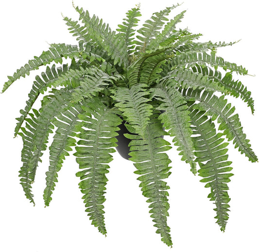 Artificial Fern Plants in Pot 34.6" Large Artificial Boston Fern 39 Leaves for Outdoors & Indoor